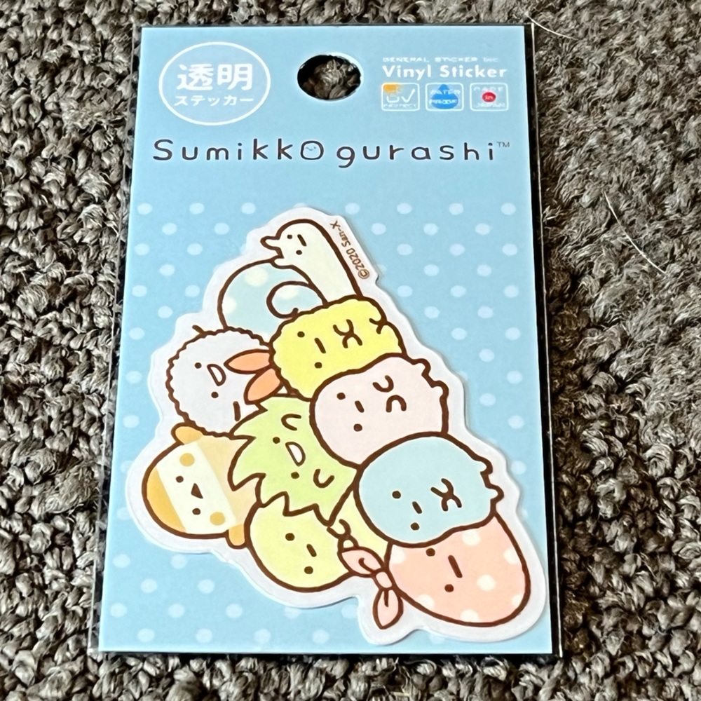 Sumikkogurashi Vinyl Sticker Official San-X Japan Exclusive UV & Waterptoof Cute